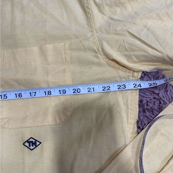 Tommy Hilfiger Men Yellow Long Sleeve Button Front Shirt - Picture 6 of 10